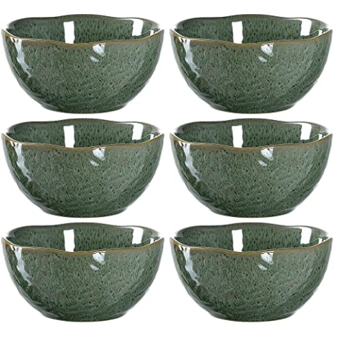 LEONARDO HOME 018583 MATERA Keramikschale 12 cm grün 6er Set, Keramik