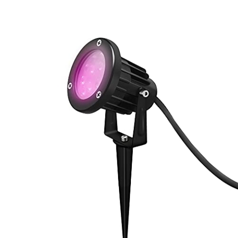 GLEDOPTO ZigBee PRO Serie Gartenstrahler für Außenbeleuchtung mit Farb und Weißlicht RGB-CCT Warmweiß und Kaltweiß Lampen für den Garten Bäume und Büsche (Gartenstrahler 7W)