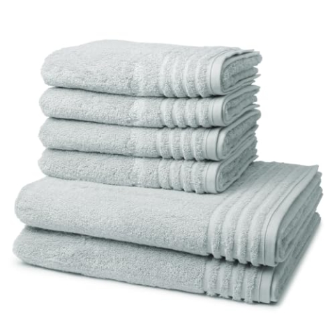Vossen - Vienna Style Supersoft - 4 X Handtuch 2 X Duschtuch - Im Set - Baumwolle - extrem flauschig (6er Set Light Grey)