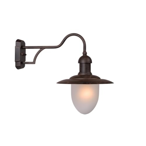 LUCIDE ARUBA - Wandleuchte Innen/Außen - Ø 25 cm - 1xE27 - IP44 - Rostfarbe