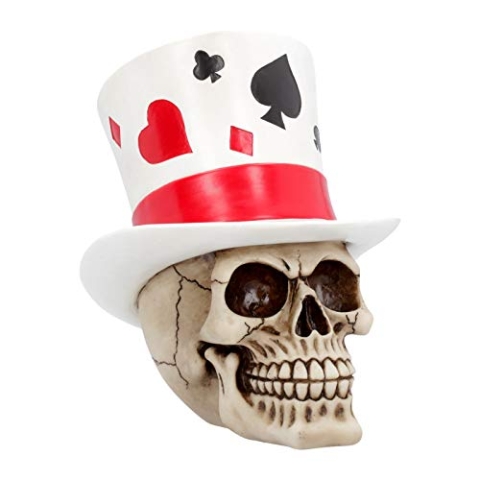 Nemesis Now Casino Jack Figur aus Kunstharz, 23 cm, elfenbeinfarben