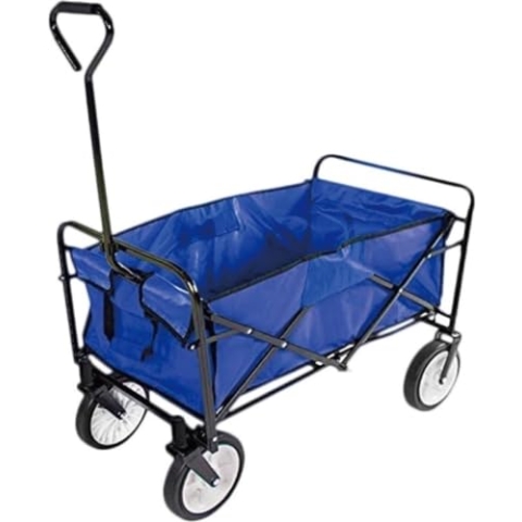 Benson - Wagen faltbar - blau - Kunststoff - 91 x 52 x 62 cm - maximale Belastung 100 kg