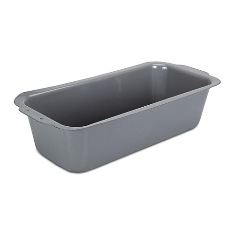 Städter we love baking silberne Brot-Back-Kastenform 30x13cm - Höhe 8cm - aus Metall emailliert - Füllmenge 2400 ml - extrem hitzebeständig bis 300 Grad