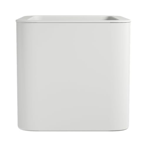 FLORUS Jive Square 40cm - Übertopf für Innen & Außen - 100% Recyceltem Kunststoff - L39 x W39 x H37.2 cm - Weiß/Weiss