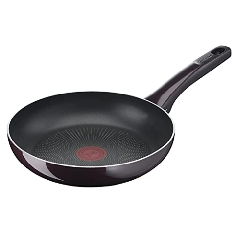 Tefal D52208 Resist Intense Bratpfanne 32 cm | Antihaftversiegelung | Flame Protect | widerstandsfähig | Thermo-Signal | tiefe Form | einfache Reinigung | sicher | Bordeauxrot