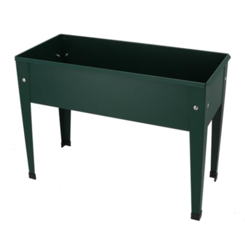 Esschert Design Kinderhochbeet aus Metall, Pflanzkasten in grün, Kräuterbeet für Balkon und Terrasse