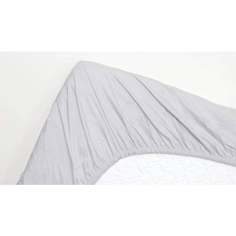 Snoozing - Baumwollsatin - Spannbettlaken - für Boxspringbetten-Matratzen - Extra hoher Steg - 160x220 cm - Grau