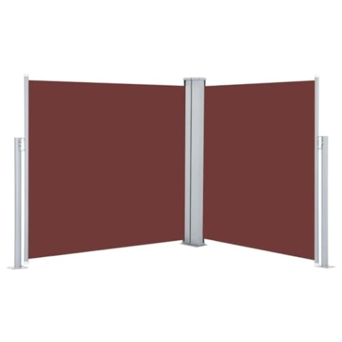 vidaXL Seitenmarkise Ausziehbar Sichtschutz Sonnenschutz Windschutz Seitenrollo Seitenwandmarkise Markise Terrasse Balkon Garten Braun 100x600cm