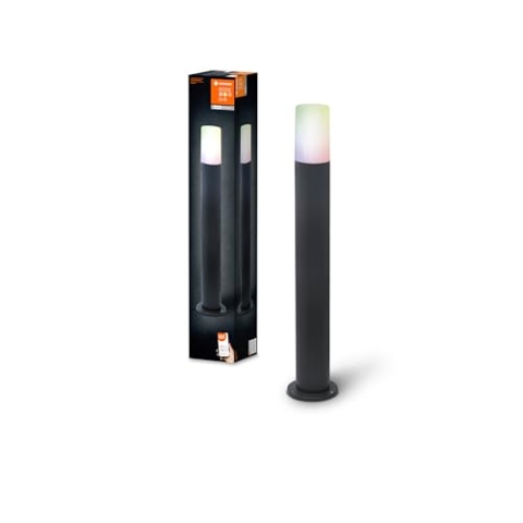 LEDVANCE Smarte Gartenleuchte LED: für Boden, SMART+ PIPE MULTICOLOR / 10 W, 220…240 V, Warm weiß, 3000 K, Gehäusematerial: Edelstahl, IP44
