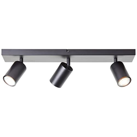 Brilliant Jello LED Spotbalken 3flg schwarz matt, Metall, 3x LED, GU10, 5 W, LED-Reflektorlampen inklusive (Lichtstrom: 345lm, Lichtfarbe: 3000K)