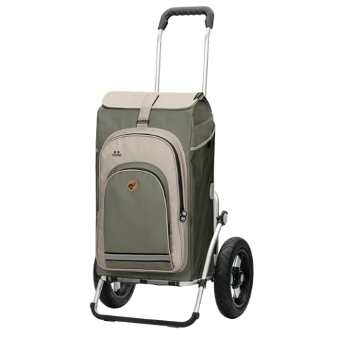 ANDERSEN Einkaufstrolley - Royal Shopper Hydro 2.1 grau 62 L Bike, Einkaufsroller, Rucksack, Thermo, Aluminium, klappbar, luftbereiftes Kugellagerrad