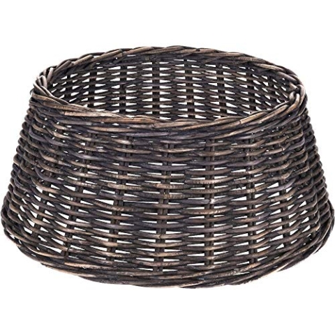 Weidenkorb, Weihnachtsbaumschmuck, extragroß, Schwarz