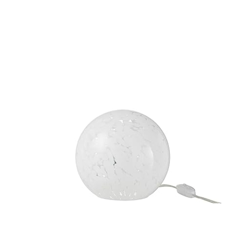 J-Line LAMPE DANY FLECKEN RUND GLAS WEIß SMALL