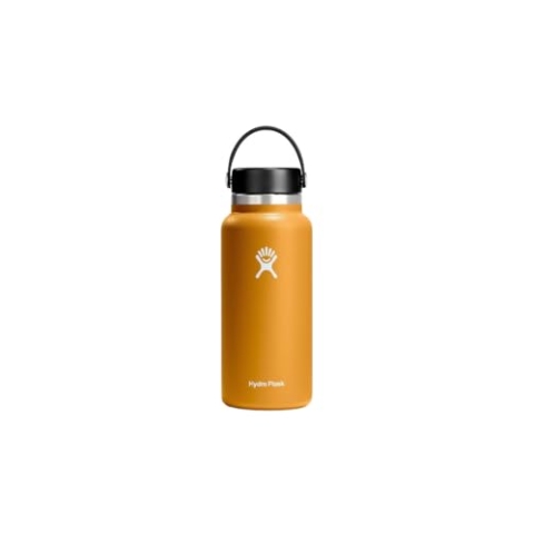 Hydro Flask - Wasserflasche 946 ml (32 oz) - Vakuumisolierte wiederverwendbare Edelstahl-Wasserflasche mit auslaufsicherem Flex-Verschluss - Weite Öffnung - Fossil