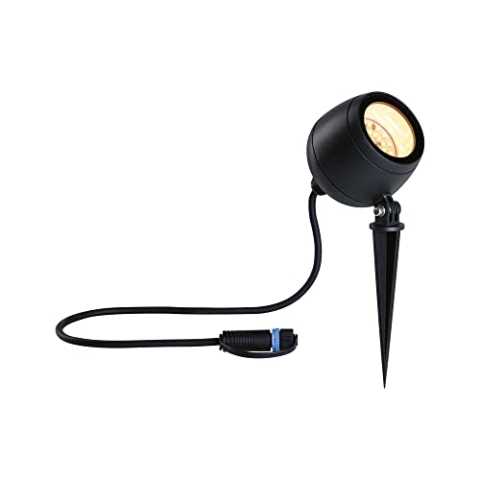 Paulmann 94768 Plug & Shine LED Gartenstrahler Kikolo Smart Home Zigbee IP65 6,2W 400lm dimmbar 261mm Anthrazit Kst/Alu 2200-3000K Tunable Warm