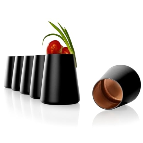 Stölzle Lausitz Becher Schwarz/Bronze Power 6er-Set 380 ml – Moderne Gläser für Wasser, Wein, Drinks & Saft – Hochwertige Cocktail Gläser aus Kristallglas – Spülmaschinen- & Stoßfest, Made in Germany