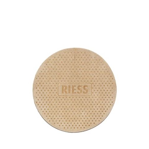 Riess, 4951-000, Topflappen aus Leder, AROMAPOTS, Truehomeware, Classic, Durchmesser 18.3 cm, Velourspalt-Leder mit hitzebeständigen Anti-Rutsch-Noppen, waschbar bei 40°C