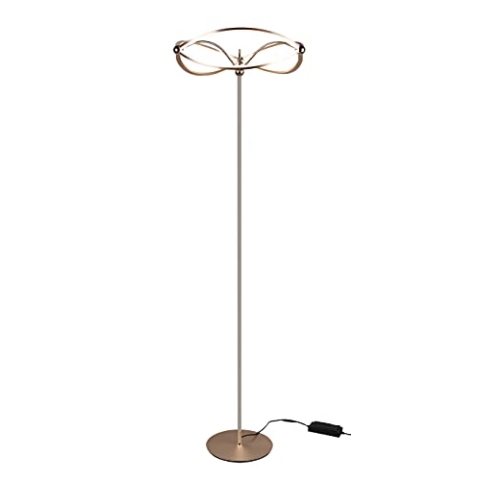 Trio Leuchten LED Stehleuchte Charivari 421210108, Metall Messing matt, inkl. 31 Watt LED, Fuß Dimmer