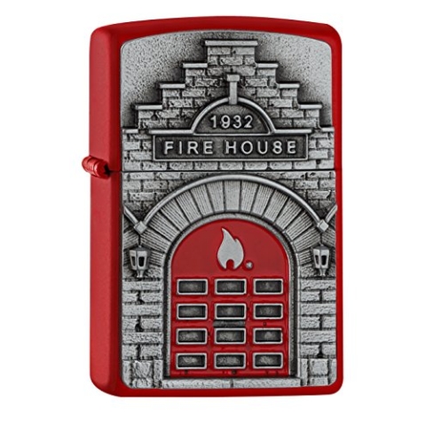 Zippo FIRE House - Red Matte - Spring 2017 Feuerzeug, Chrom, Silber, 5.8 x 3.8 x 2 cm