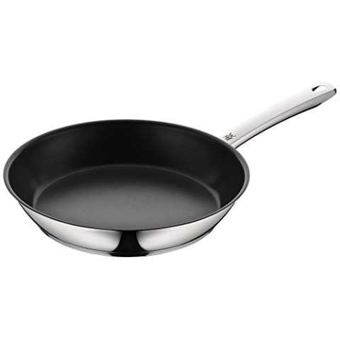 WMF Bratpfanne 28 cm, Edelstahlpfanne, Cromargan Edelstahl beschichtet, backofenfest