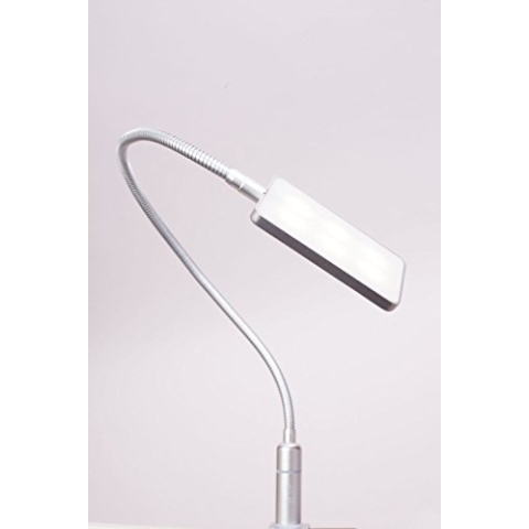 kalb Material für Möbel 4W LED Bettleuchte Leseleuchte Flexleuchte Nachttischlampe Bettlampe Leselampe, Auswahl:1er Set silbergrau