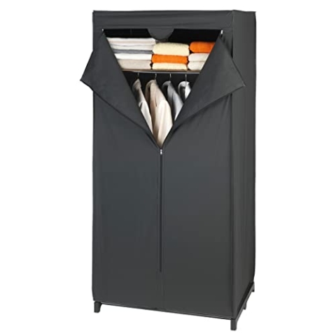 WENKO Kleiderschrank Deep Black mit Ablage