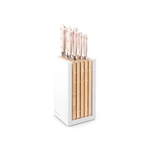 WÜSTHOF Classic Messerblock mit 7 Messern, Pink Himalayan Salt (Rosa)