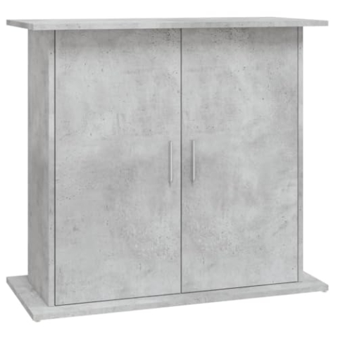 vidaXL Aquariumständer, Aquarium Unterschrank mit viel Stauraum, Aquarium Tisch mit Stabiler Oberplatte, Aquariumschrank Aquarium Halter, Betongrau Holzwerkstoff