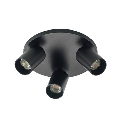 Arcchio Strahler Brinja (Modern) in Schwarz aus Aluminium (3 flammig, GU10) - Deckenlampe Deckenleuchte Lampe Spot Flurleuchte