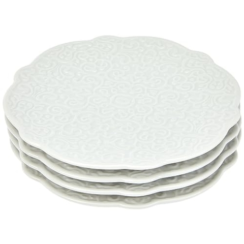 Alessi Dressed Mokka-Untere 4 Stück Porzellan Weiss, 16 Centimeters