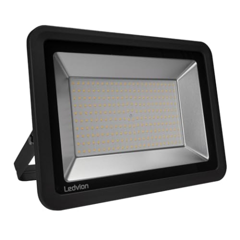 Ledvion - LED Flutlicht, 200 Watt, LED Flutlicht, 4000K, 17000 Lumen, IP65 Wasserdicht, Mit Schnellanschluss