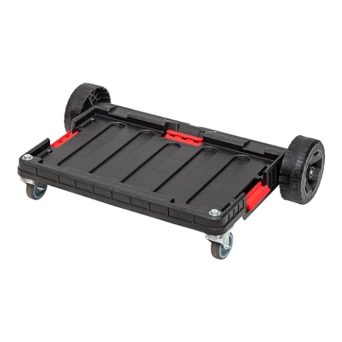 Toolbrothers RHINO XXL mobiler Transportroller ECO Standard Rollbrett mit Schwenkrädern aus Metall und Bremse