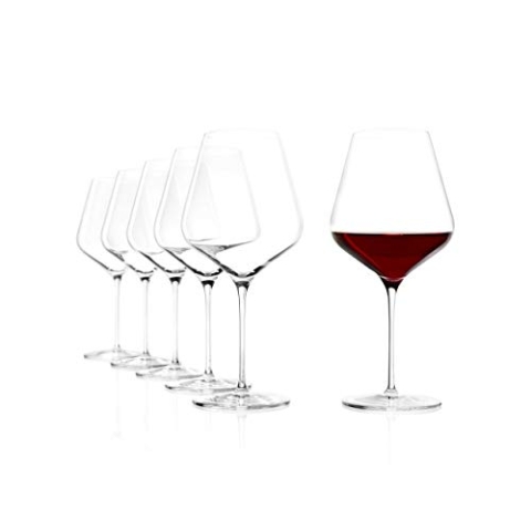 Stölzle Lausitz Burgunderkelch Starlight 6er-Set I 820ml Rotweingläser optimal für Burgunder I Extra Dünne Burgundergläser I Spühlmaschinenfeste Weinkelche für maximale Geschmacksentfaltung