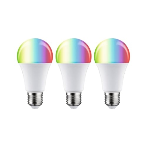 Paulmann 29151 Standard 230V Smart Home Zigbee LED Birne 3x1055lm 3x11W RGBW+ dimmbar Matt Leuchtmittel