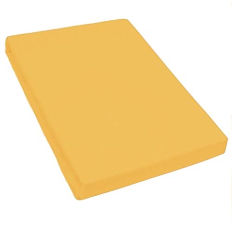 Spannbettlaken Bella Donna Jersey für Matratzen & Wasserbett 140-160 x 200-220 cm in Goldgelb