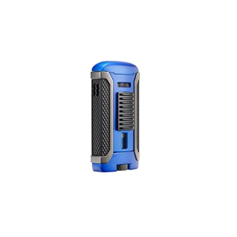 Colibri Apex Sturmfeuerzeug - Windbeständig - Extragroße Einstellrad - Jet Feuerzeug Mit Einzel Jetflamme - Mit Gas Nachfüllbar (Nicht Im Lieferumfang Enthalten) - Schöne Elegante Geschenkbox Blau