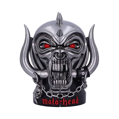 Nemesis Now Offizielles Lizenzprodukt Motorhead Warpig Snaggletooth Buchstützen, Silber, 18 cm, B5372S0, One Size
