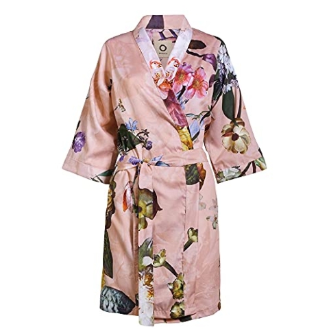 Essenza Damen Bademantel Kimono Fleur Ecru, L = 40, Rose