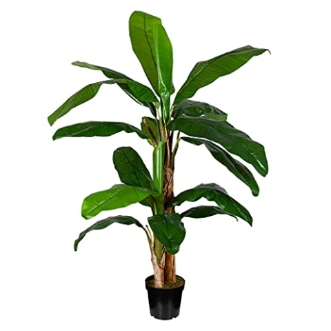 HTT Decorations - künstliche Pflanzen - Bananenpflanze - in - 180 - Grünpflanze - im Topf - Deko - Zimmerpflanze