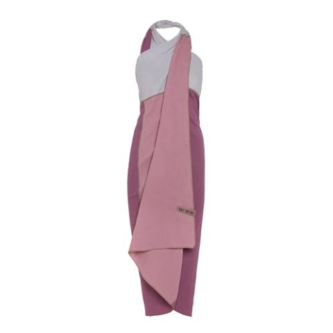 KNIT FACTORY - Fay Pareo/XL Schal - Strandtuch, XXL Schal und Pareo in einem - Multifunktionales Musselintuch - Sommer handtuchkleid - Damen Pareo aus 100% Bio-Baumwolle - Violett/Lila