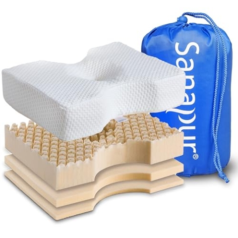 Sanapur Original Kissen 4.0 - Variante Clima - Orthopädisches Seitenschläferkissen Made in Germany mit Talalay Latex/Soft Schaum