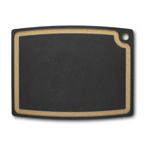 Victorinox Schneidebrett, Gourmet Serie, Cutting Board XL 49.5 x, 38.1 x, 0.9, Saftrille, Klingenschonend, Spülmaschinengeeignet, Schwarz
