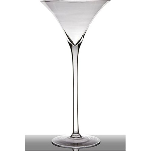 Hakbijl XL Martiniglas, Dekoglas auf Fuß H. 50cm D. 25cm transparent