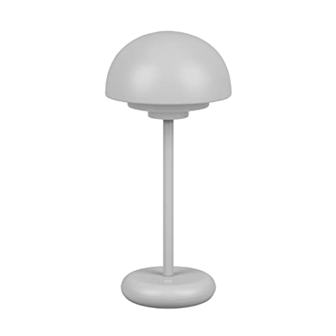 Reality Leuchten LED Akku Außentischleuchte Elliot R52306177, Kunststoff Ultimate Grau, inkl. 2x Watt LED, Touch-Dimmer