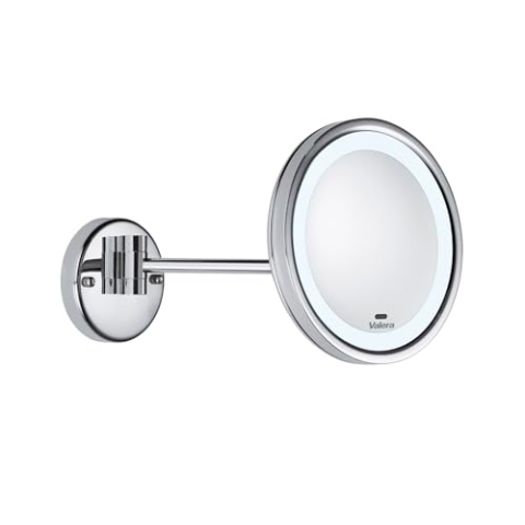 Valera Optima Light Smart 207.09 Wandspiegel, mit Vergrößerungsglas und Lichtautomatik, Farbe Chrom