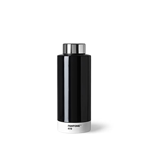 PANTONE Stainless Steel Double Walled Water Bottle with Thermal Function Leak Proof 500ml Black 419