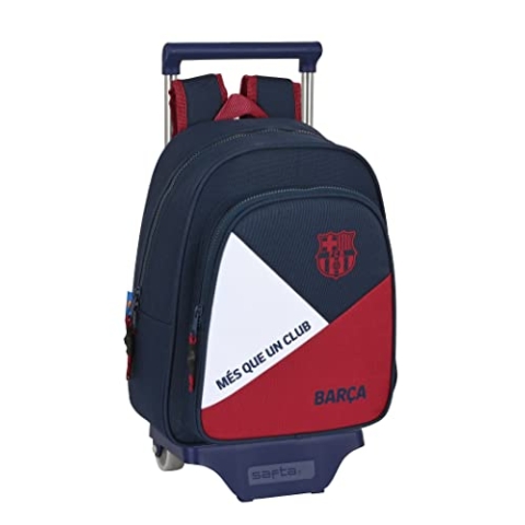 FC Barcelona Safta Kinderrucksack mit Trolley Safta 705, 270 x 100 x 330 mm, Blau/Weiß/Granatrot, Einheitsgröße