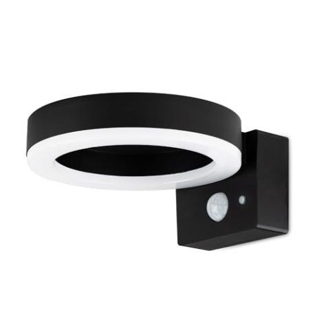 Brendz LED Solar Wandleuchte Aussen mit Bewegungsmelder: 600 Lumen Sicherheitslicht, IP44 Wasserdicht, LED Solarlampe mit Bewegungsmelder & 3 Lichtmodi, Typ Malabo