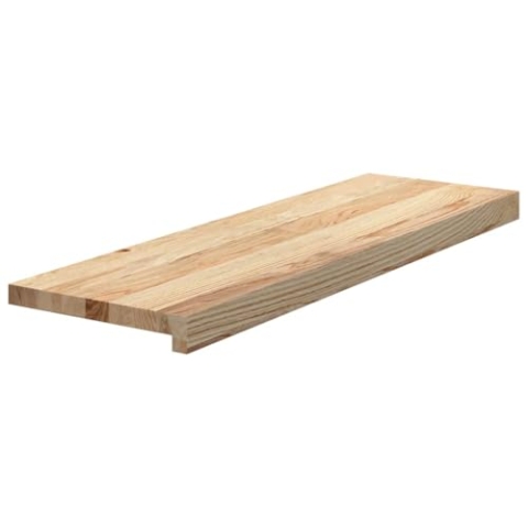 vidaXL Treppenstufen 2 Stk. Unbehandelt 80x30x2 cm Massivholz Eiche, Treppenstufe für Holztreppen, Treppenstufe Holz, Fenstersims, Treppenstufe Eiche