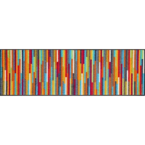 wash+dry Fußmatte, Mikado Stripes 60x180 cm, innen und außen, waschbar